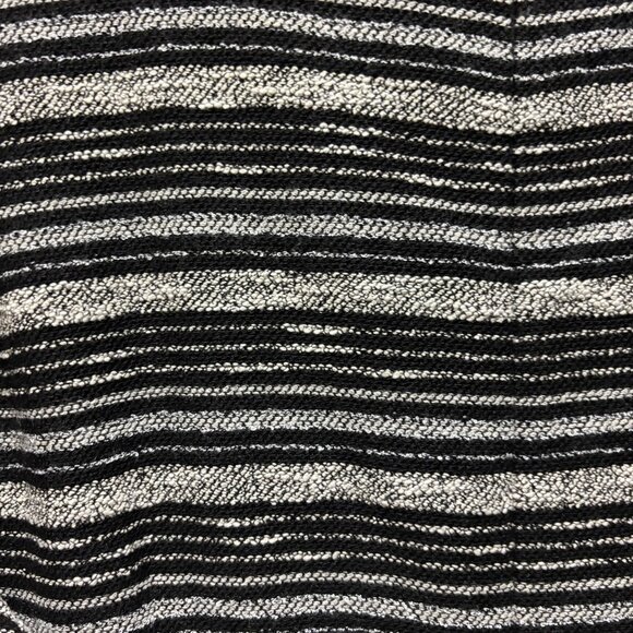 LOFT Striped Knit Dress Size 16 3/4 Sleeve Black Gray - Picture 8 of 10